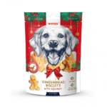 Хрупкави джинджифилови бисквитки за кучета, с пилешко  /  Wanpy Christmas Gingerbred Biscuits - 100 г
