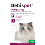Dehispot 96 mg/24 mg  /  Дехиспот разтвор за прилагане върху ограничен участък за големи котки (> 5 – 8 kg) - 1 пипета