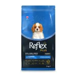 REFLEX+ MINI/SMALL PUPPY SALMON 3 kg - Пълноценна храна за малки кученца от дребни породи със сьомга 3 кг